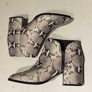 Seychelles Snakeskin Booties